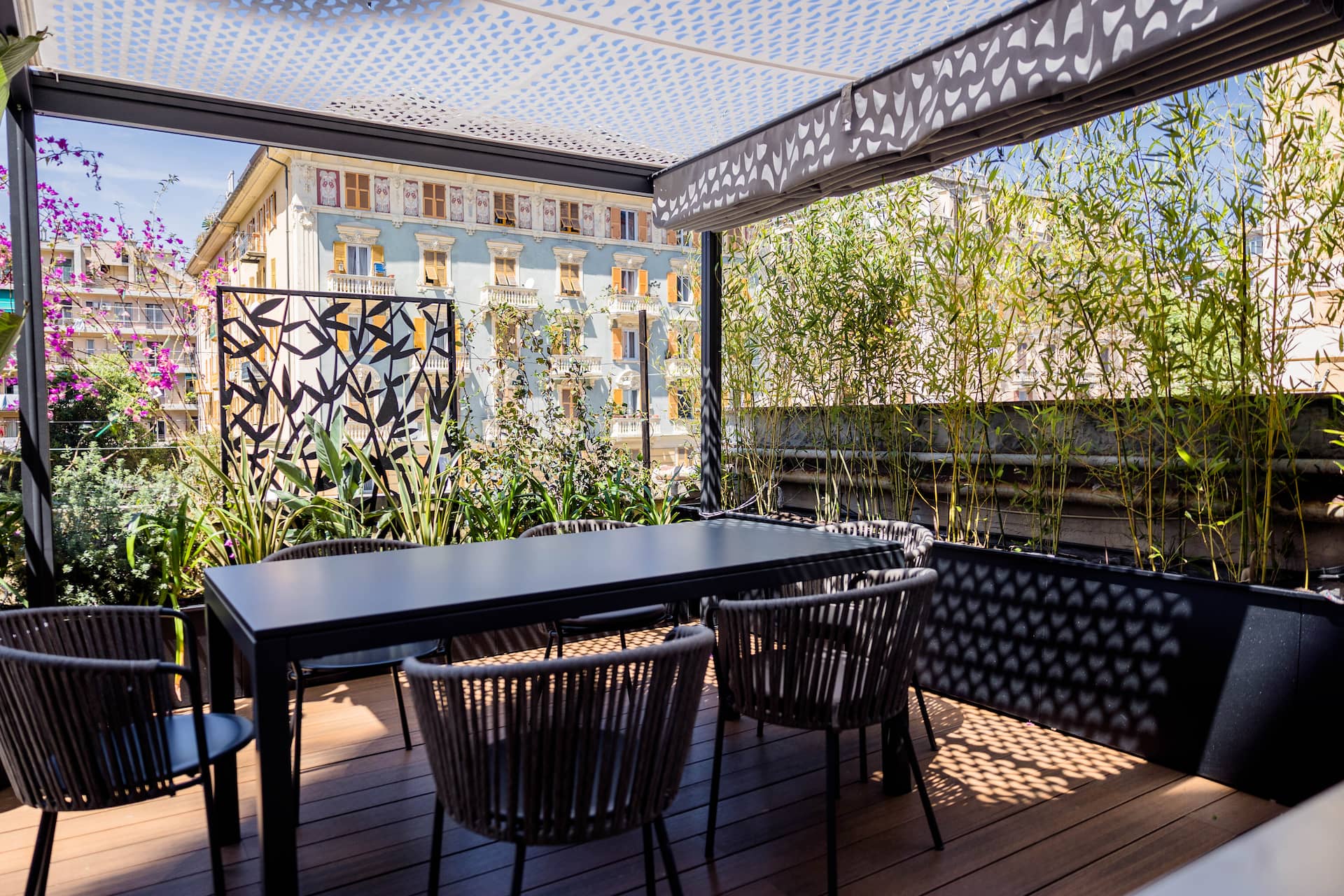 pergole pergotende e pergole bioclimatiche per arredo giardino a genova balbo outdoor